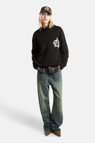 Pull à col rond - brun - ANOTHER COTTON LAB