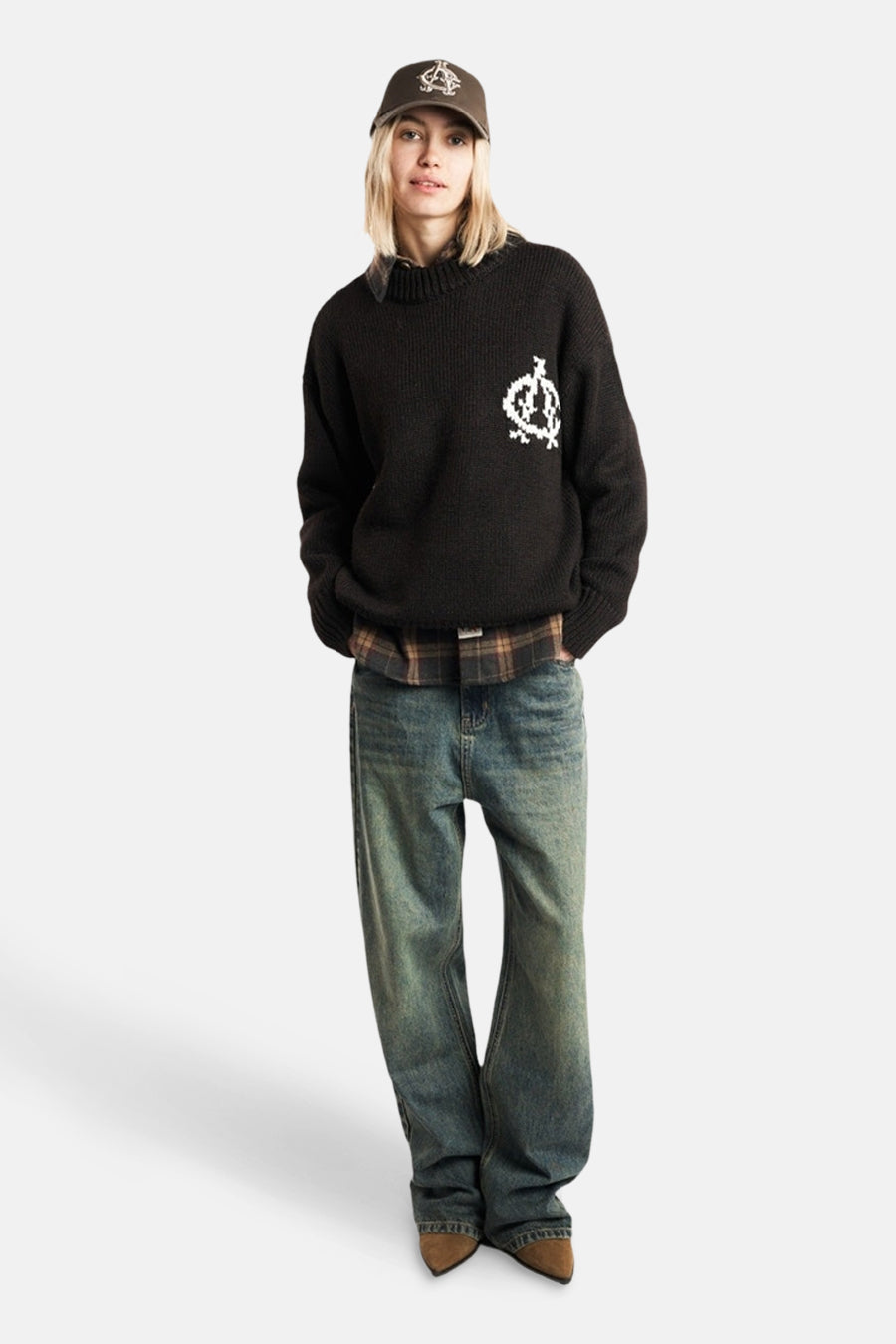 Pull à col rond - brun - ANOTHER COTTON LAB