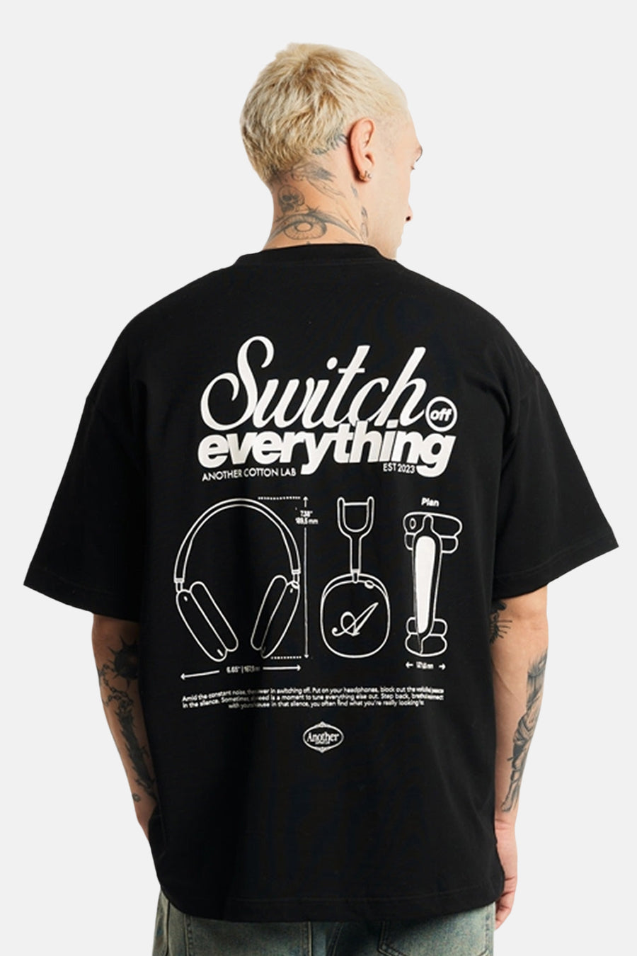 T-shirt à manches courtes - noir - ANOTHER COTTON LAB