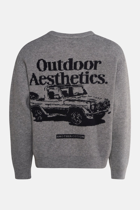 Pull à col rond - gris