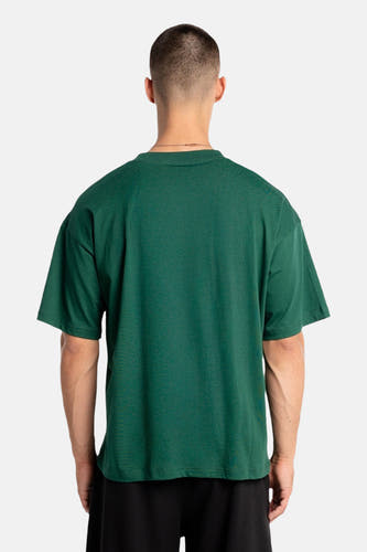 T-shirt vert à manches courtes de ANOTHER COTTON LAB, vu de dos avec un design uni.