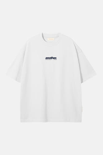 Wit T-shirt met korte mouwen van ANOTHER COTTON LAB, met een kleine logo-opdruk op de borst.
