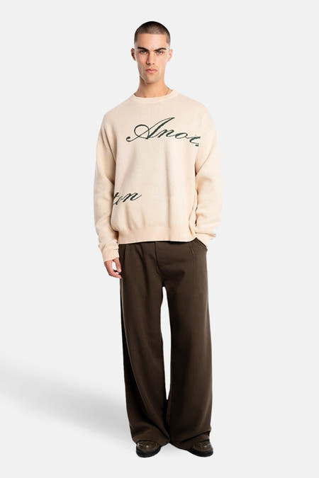 Pull à col rond - beige