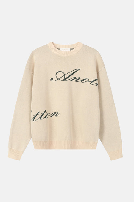 Pull à col rond - beige