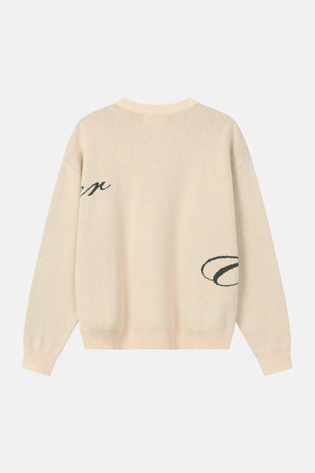 Pull à col rond - beige