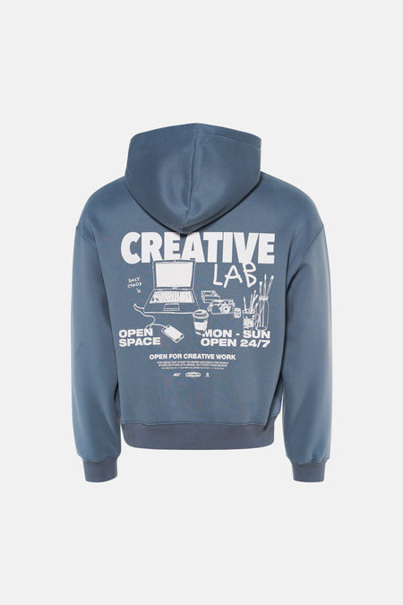 Sweat à capuche - bleu