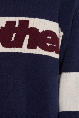 Pull col O - bleu