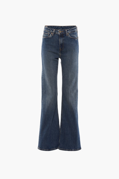 FLARE PEPE - dark blue denim