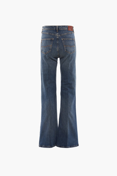 FLARE PEPE - dark blue denim
