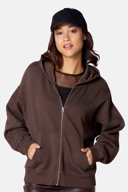 Sweat à capuche - brun