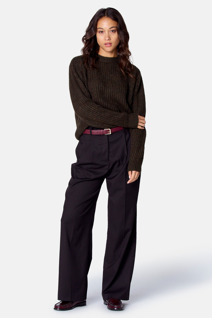 Pull col O - Kaki