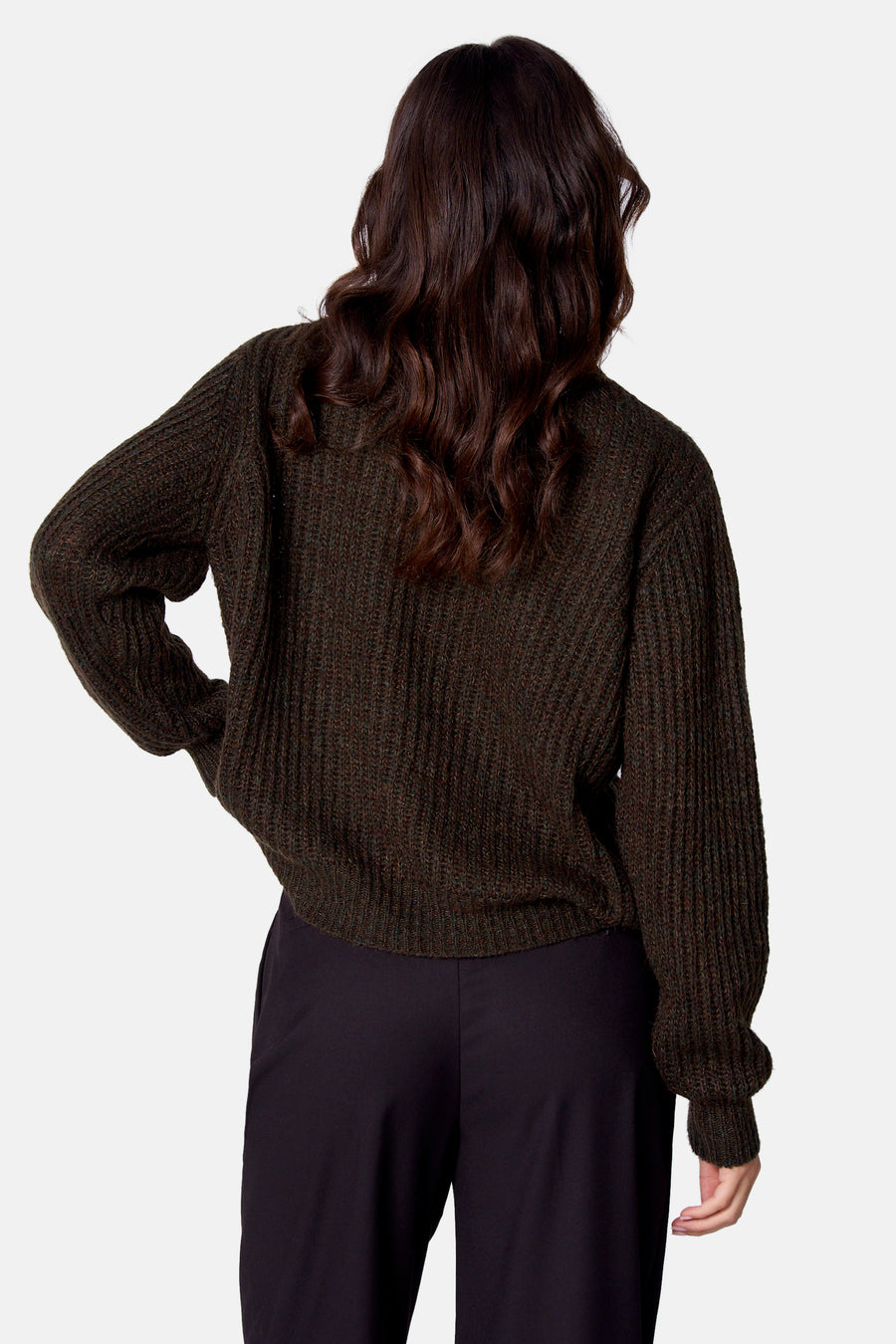Pull col O - Kaki