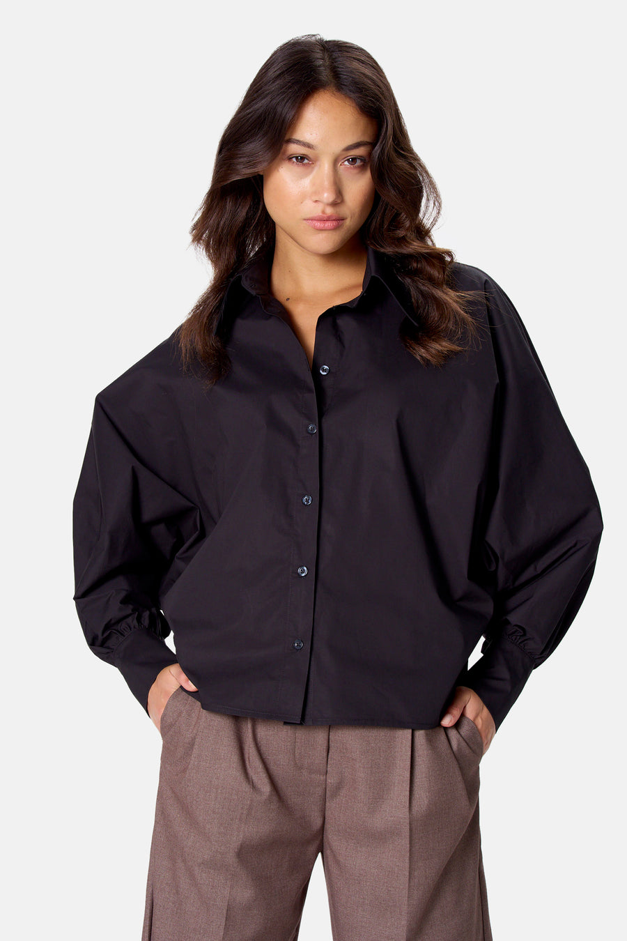 Blouse à manches longues - noir