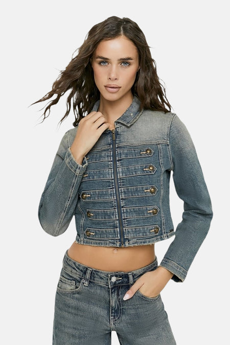 Veste - mid blue denim
