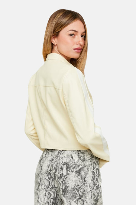 Veste en cuir Écru - TALLY WEIJL