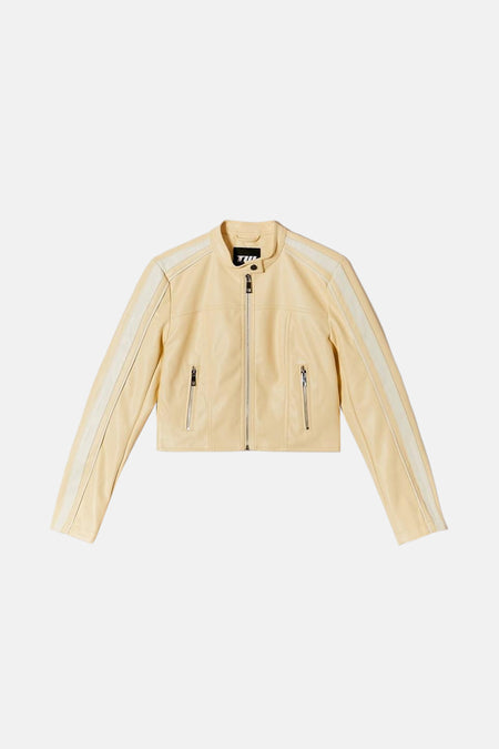 Veste en cuir Écru - TALLY WEIJL