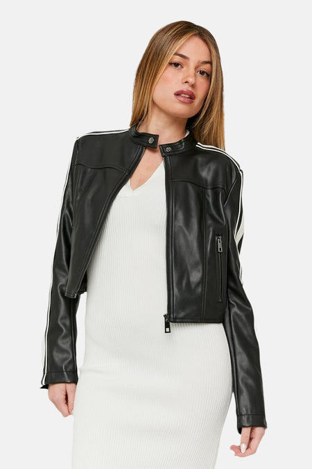 Veste en cuir Noir - TALLY WEIJL
