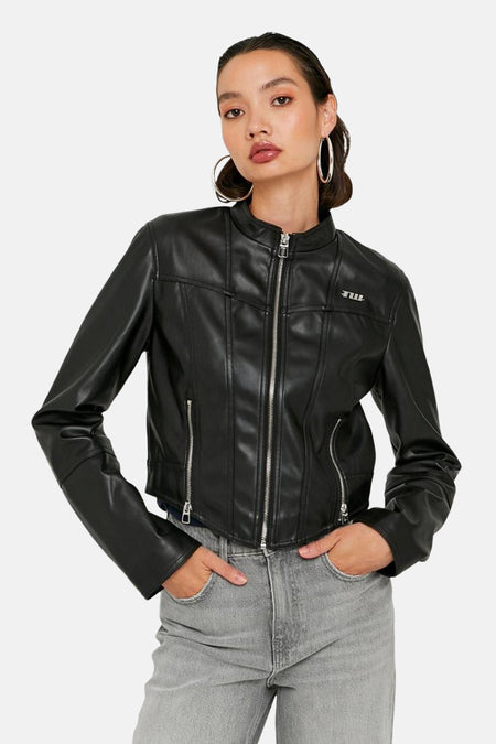Veste en cuir Brun - TALLY WEIJL