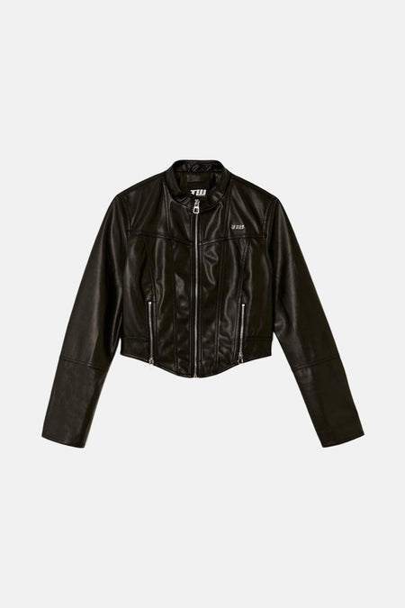 Veste en cuir Brun - TALLY WEIJL