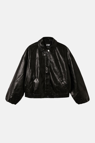 Veste en similicuir - noir