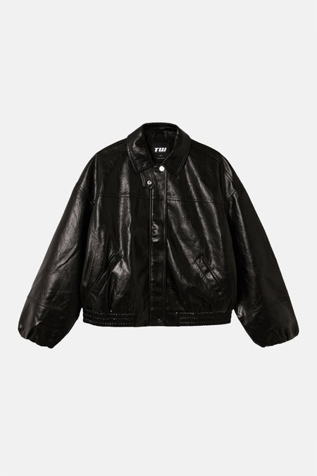 Veste en similicuir - noir