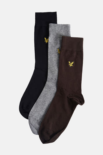 Chaussettes multicolores de LYLE & SCOTT, avec un logo brodé près du haut.
