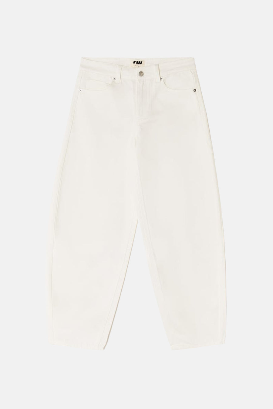 Witte broek van TALLY WEIJL, front view, rechte pasvorm, klassieke vijfzakkenstijl, lichte denimtextuur