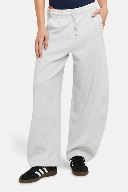 Pantalon de jogging gris de TALLY WEIJL, avec jambes larges et cordon de serrage à la taille.