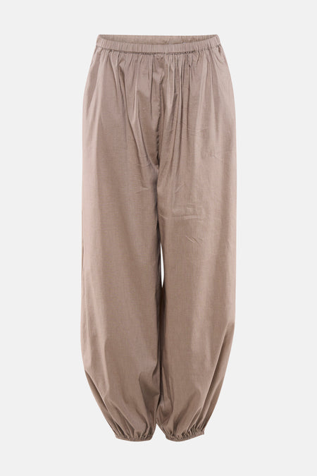Pantalon beige de TALLY WEIJL avec taille élastique et jambes ballon plissées.