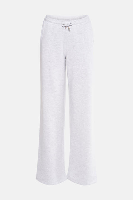 Pantalon de jogging gris T TALLY WEIJL, avec des larges etes et une ceinture élastiquée.