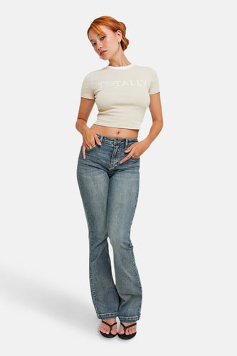 SPADEBOOTY - mid blue denim