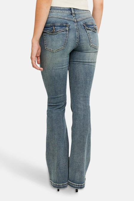 Jeans bootcut Mid blue denim - TALLY WEIJL