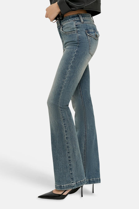 SPADEBOOTY - mid blue denim
