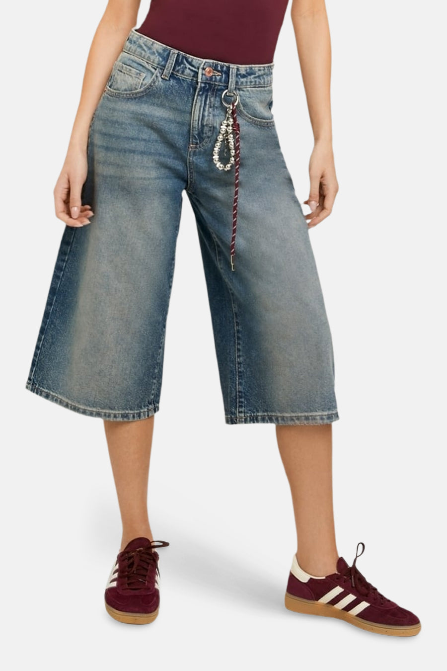 Short - mid blue denim