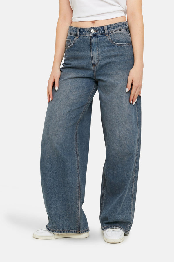 Jeans wide Light grey denim - TALLY WEIJL