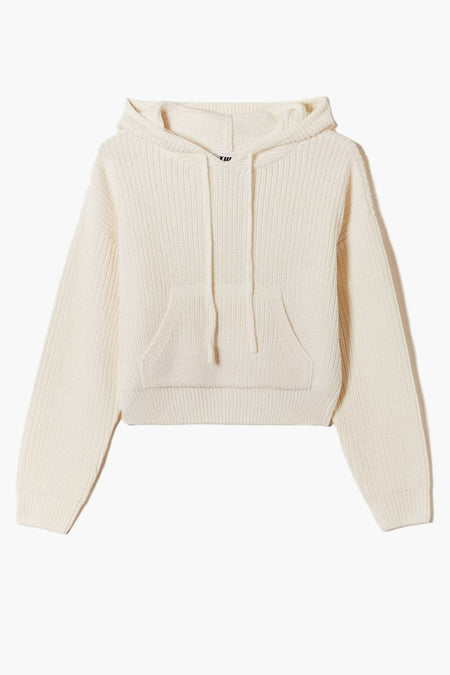 Pull à capuche - blanc