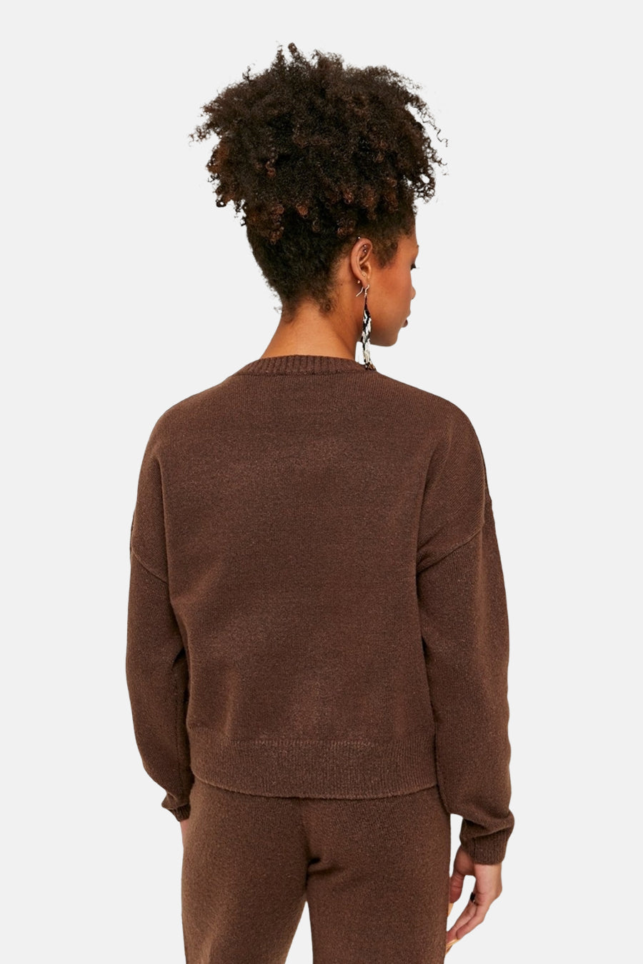 Pull à col rond - brun - TALLY WEIJL