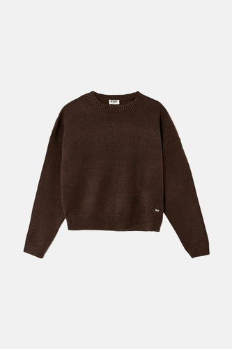 Pull à col rond - brun - TALLY WEIJL