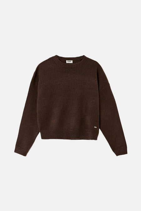Pull à col rond - brun