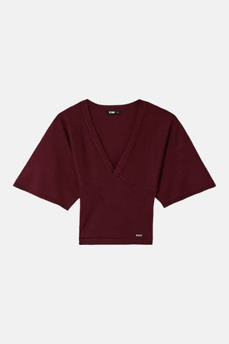 Pull à manches courtes - Bordeaux