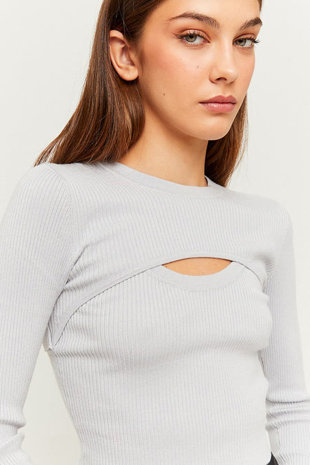 Pull col O Gris - TALLY WEIJL