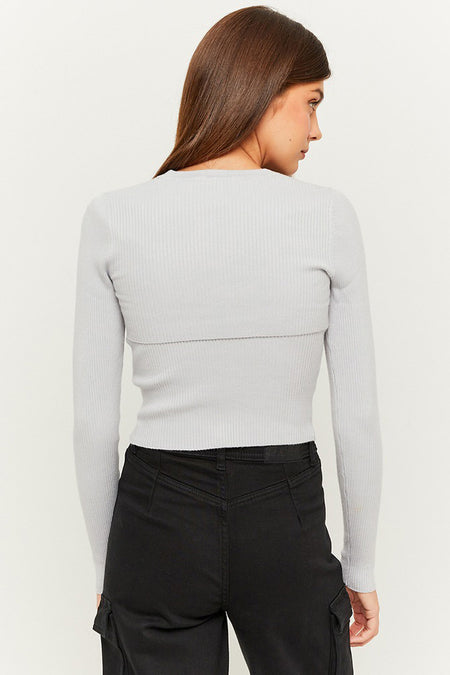 Pull col O Gris - TALLY WEIJL