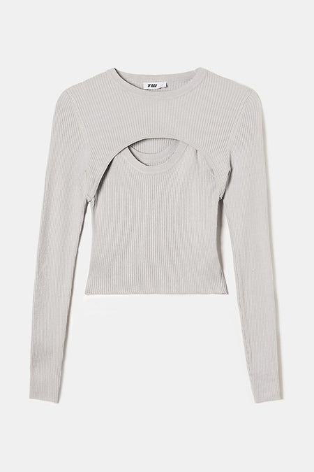 Pull col O Gris - TALLY WEIJL