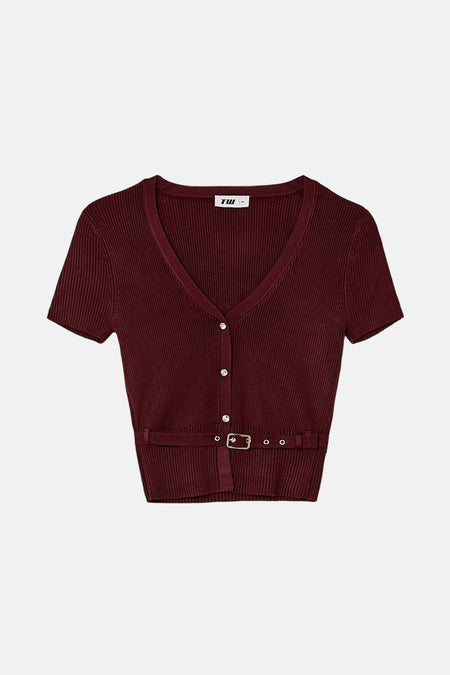 Top uni manche courte Brun - TALLY WEIJL