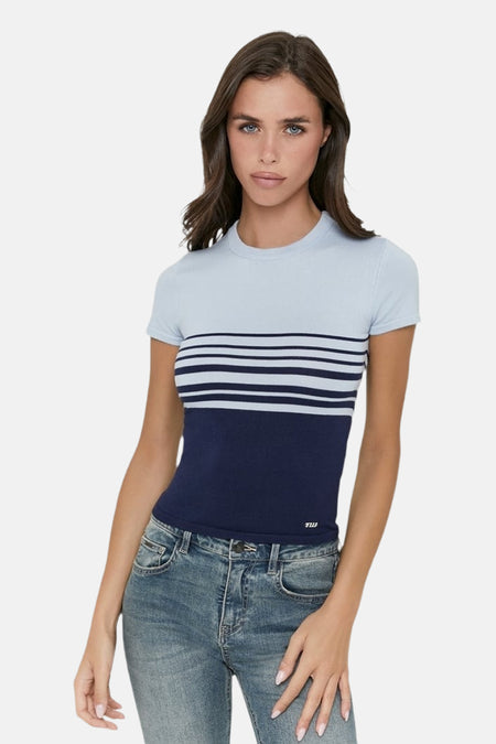 Pull à manches courtes - bleu