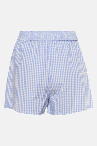 Bleu court de TALLY WEIJL avec un motif de fenêtre et une ceinture élastique.