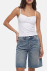 Short - mid blue denim