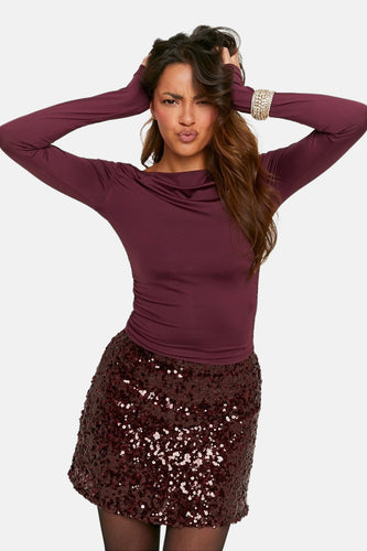 Jupe courte - Bordeaux - TALLY WEIJL