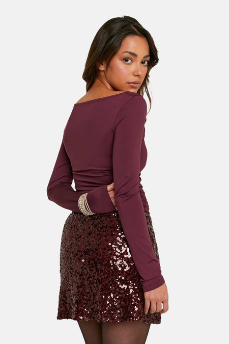 Jupe courte - Bordeaux