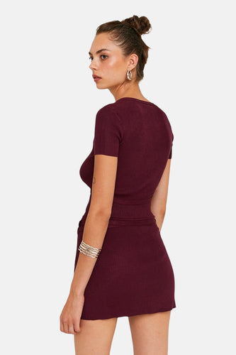 Jupe courte - Bordeaux - TALLY WEIJL